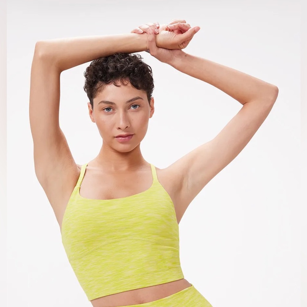 Outdoor Voices FreeForm Crop Top in Bright Chartreuse